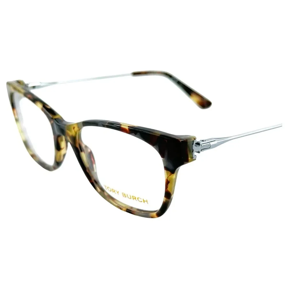 Tory Burch TY2063 Womens Plastic Eyeglass Frame 1559 Vintage Tortoise Blck 51-18